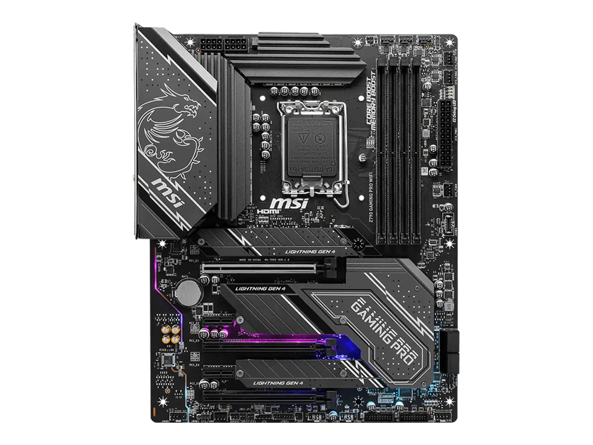MSI Z790 GAMING PRO WIFI - Motherboard - ATX - LGA1700-Sockel - Z790 Chipsatz - USB 3.2 Gen 1, USB 3.2 Gen 2, USB-C 3.2 Gen2, USB-C 3.2 Gen 2x2 - 2.5 Gigabit LAN, Bluetooth, Wi-Fi - Onboard-Grafik (CPU erforderlich) - HD Audio (8-Kanal)