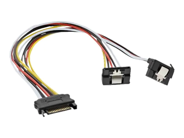 InLine - Netz-Splitter - SATA-Stromstecker (R) abgewinkelt zu SATA-Stromstecker (S) abgewinkelt - 30 cm