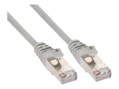 InLine - Patch-Kabel - RJ-45 (M) zu RJ-45 (M) - 10 m - UTP - CAT 5e - geformt, ohne Haken - Grau