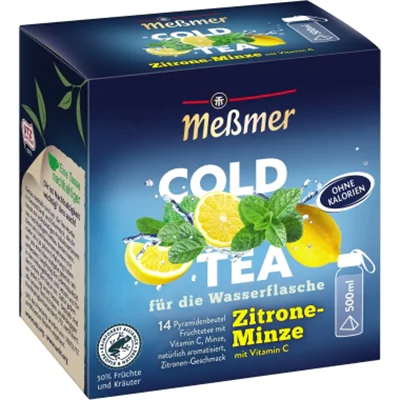 Meßmer Tee Cold Zitrone-Minze 14 Btl./Pack. Meßmer Tee Cold Zitrone-Minze 14 Btl./Pack.