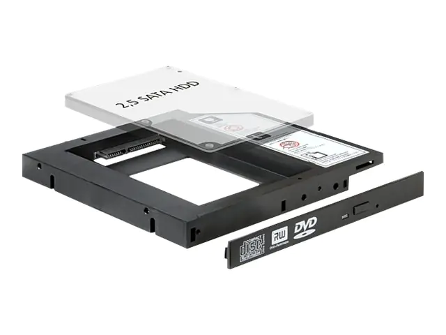 Delock - Laufwerksschachtadapter - 2.5" (6.4 cm) - 5,25" Slim Line auf 2,5" (13,3 cm bis 6,4 cm)