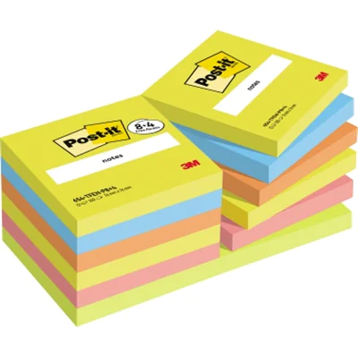 Post-it Haftnotiz Notes Energetic Collection 76 x 76 mm (B x H) farbig sortiert 100 Bl./Block 12 Block/Pack. Post-it Haftnotiz Notes Energetic Collection 76 x 76 mm (B x H) farbig sortiert 100 Bl./Block 12 Block/Pack.