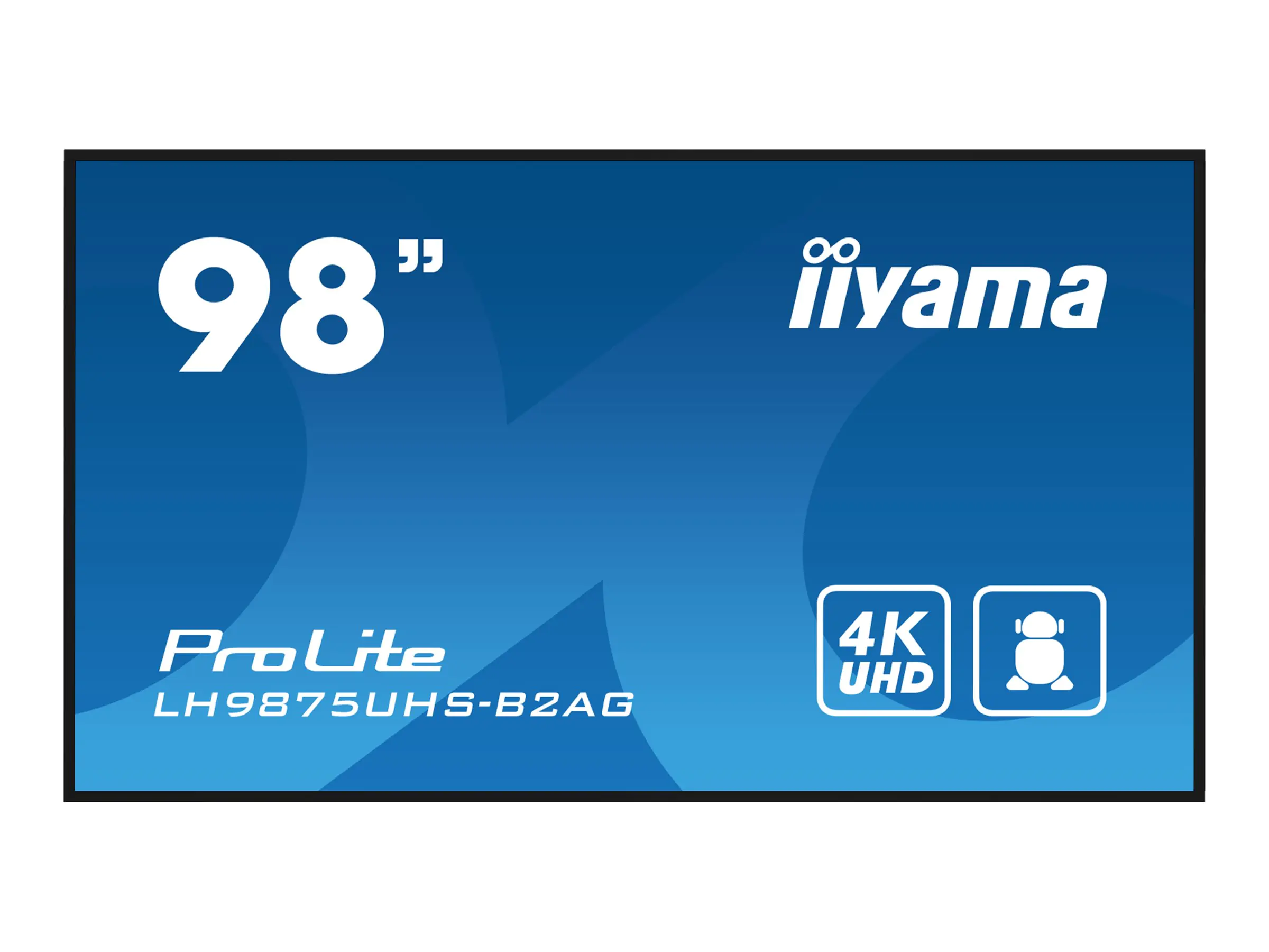 Iiyama ProLite LH9875UHS-B2AG - 249 cm (98") Diagonalklasse (247.7 cm (97.5") sichtbar) LCD-Display mit LED-Hintergrundbeleuchtung - Digital Signage - mit integrierter Media-Player / optionale Slot-in-PC-Funktionalität - 4K UHD (2160p) 3840 x 2160 - schwa
