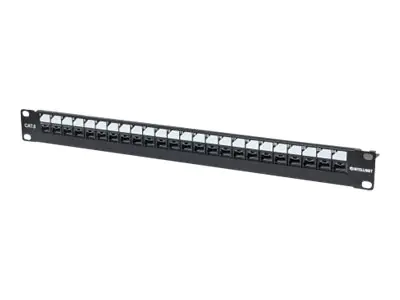 Intellinet Abschließbares 24-Port Cat6 Patchpanel , ungeschirmt, 24 Ports, 19", UTP, 1 HE,