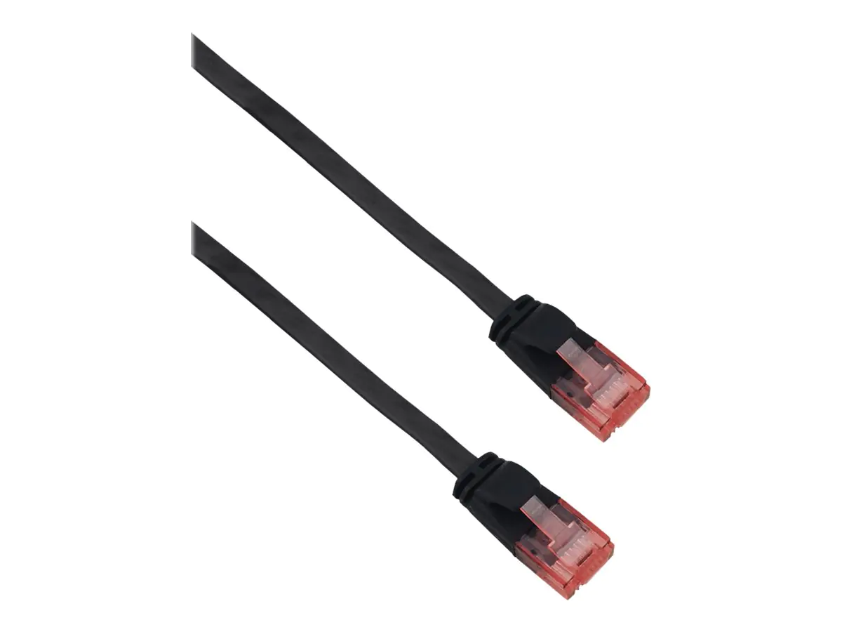 Helos Ultra Slim - Patch-Kabel - RJ-45 (M) zu RJ-45 (M) - 15 m - UTP - geformt, ohne Haken - Schwarz