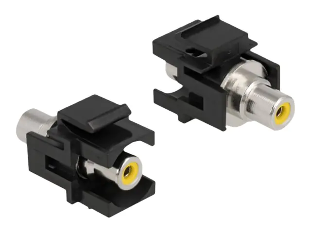 Delock Keystone Module RCA female > RCA female - Modularer Einschub (Kopplung) - RCA - Schwarz, Gelb