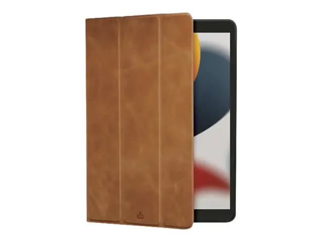 dbramante1928 Risskov - Flip-Hülle für Tablet - tri-fold - genarbtes Leder - Hellbraun - 10.2" - für Apple 10.2-inch iPad Wi-Fi, Wi-Fi + Cellular