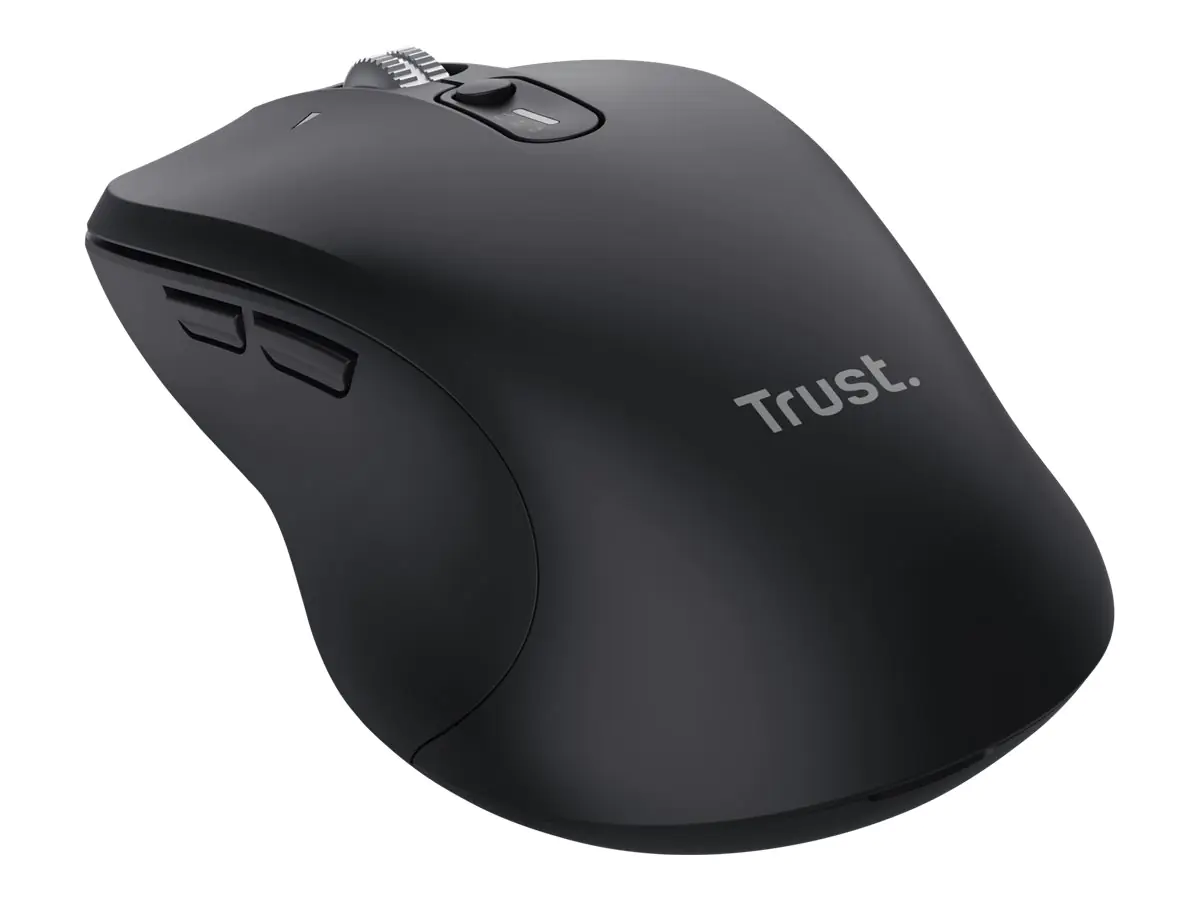 Trust Ferro - Maus - hyperscroll, multi-device - Für Rechtshänder - optisch - 9 Tasten - kabellos - 2.4 GHz, Bluetooth - kabelloser Empfänger (USB) 25673