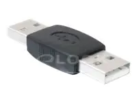Delock - Gender Changer USB - USB (M) zu USB (M) - Schwarz