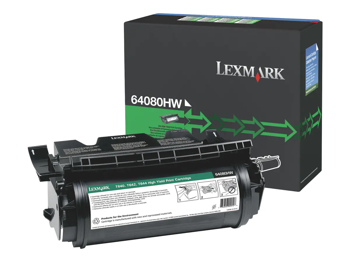 Lexmark - Hohe Ergiebigkeit - Schwarz - Original - wiederaufbereitet - Tonerpatrone - für Lexmark T640, T642, T644, X642, X644, X646