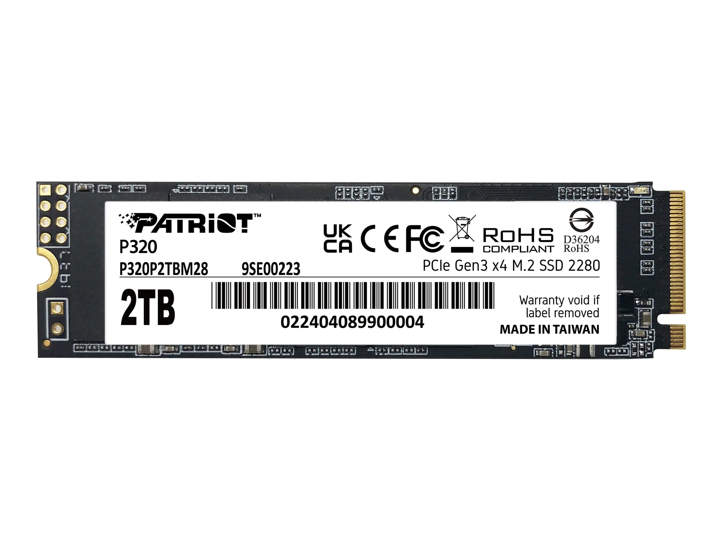 PATRIOT P320 - SSD - 2 TB - intern - M.2 2280 - PCIe 3.0 x4 (NVMe)