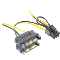 InLine Stromadapter intern - 2x SATA zu 6pol. für PCIe (PCI-Express) Grafikkarten - 0,15m