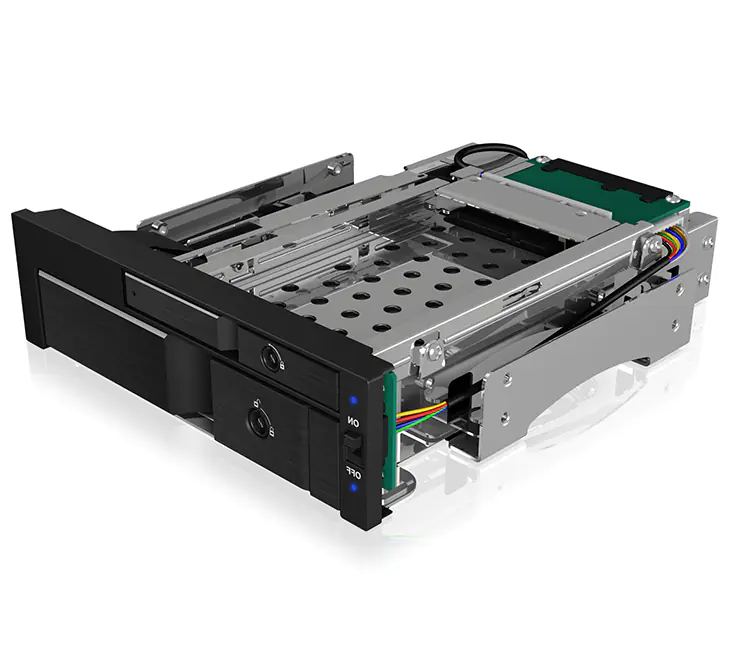 ICY BOX IB-173SSK - Mobiles Speicher-Rack - 2.5", 3.5" (6.4 cm, 8.9 cm) - Schwarz