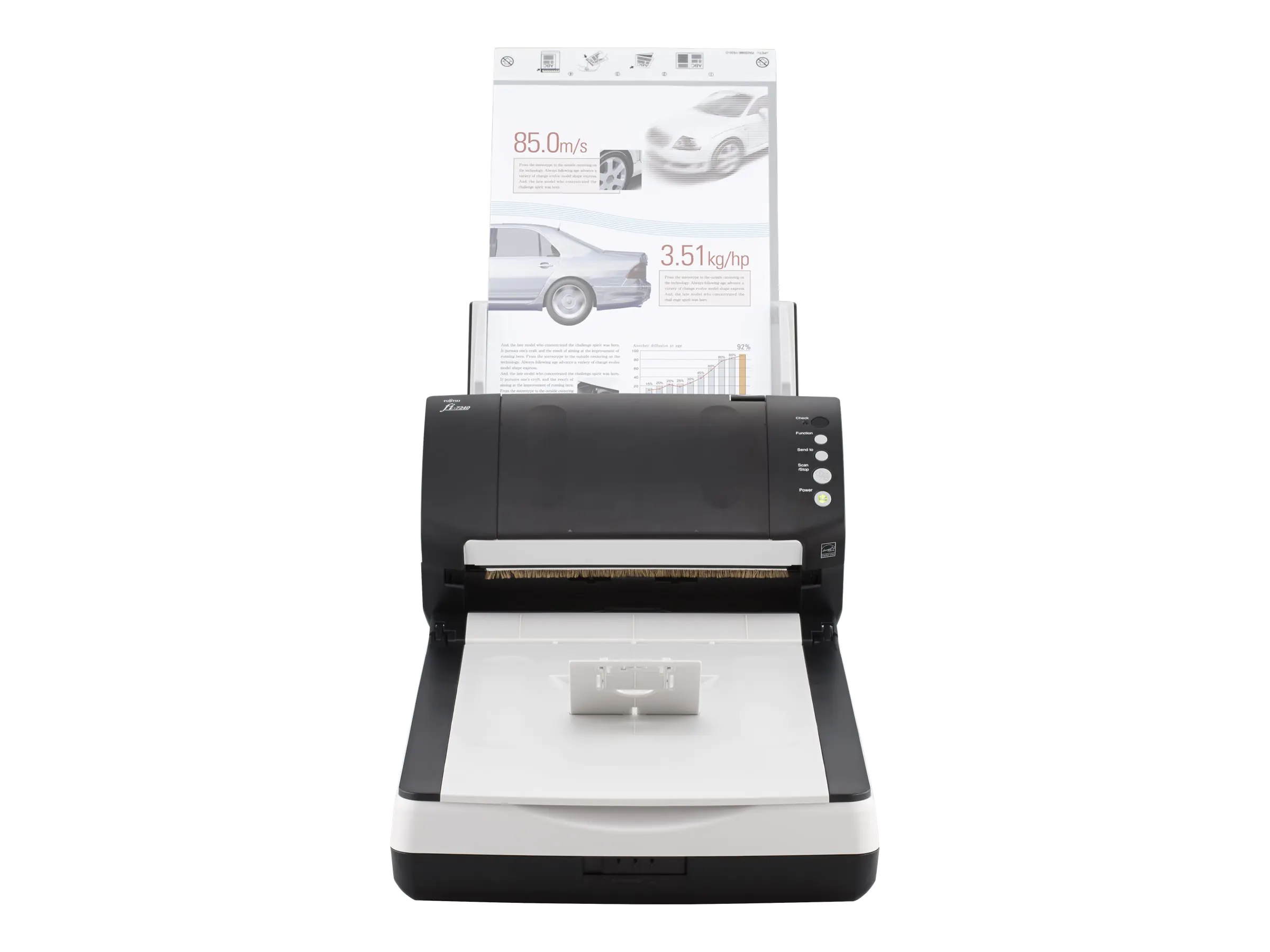 Ricoh fi 7240 - Dokumentenscanner - Triple CCD - Duplex - 216 x 355.6 mm - 600 dpi x 600 dpi - bis zu 40 Seiten/Min. (einfarbig) / bis zu 40 Seiten/Min. (Farbe) - automatischer Dokumenteneinzug (80 Blätter) - USB 2.0