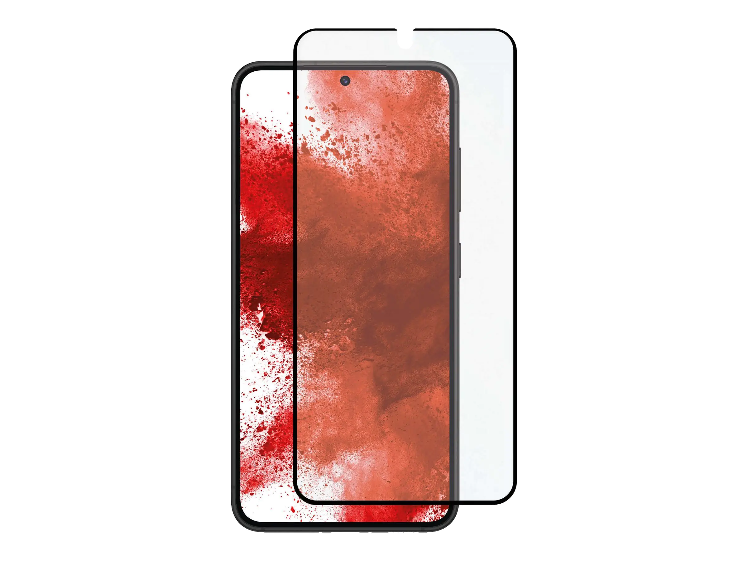 DISPLEX - Bildschirmschutz für Handy - sustainable, tempered glass - 3D - Folie - Rahmenfarbe schwarz - für Samsung Galaxy S22, S23