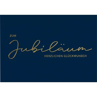Perleberg Faltkarte Jubiläumskarte 240g/m² mehrfarbig Jubiläum Zum Jubiläum Herzlichen Glückwunsch