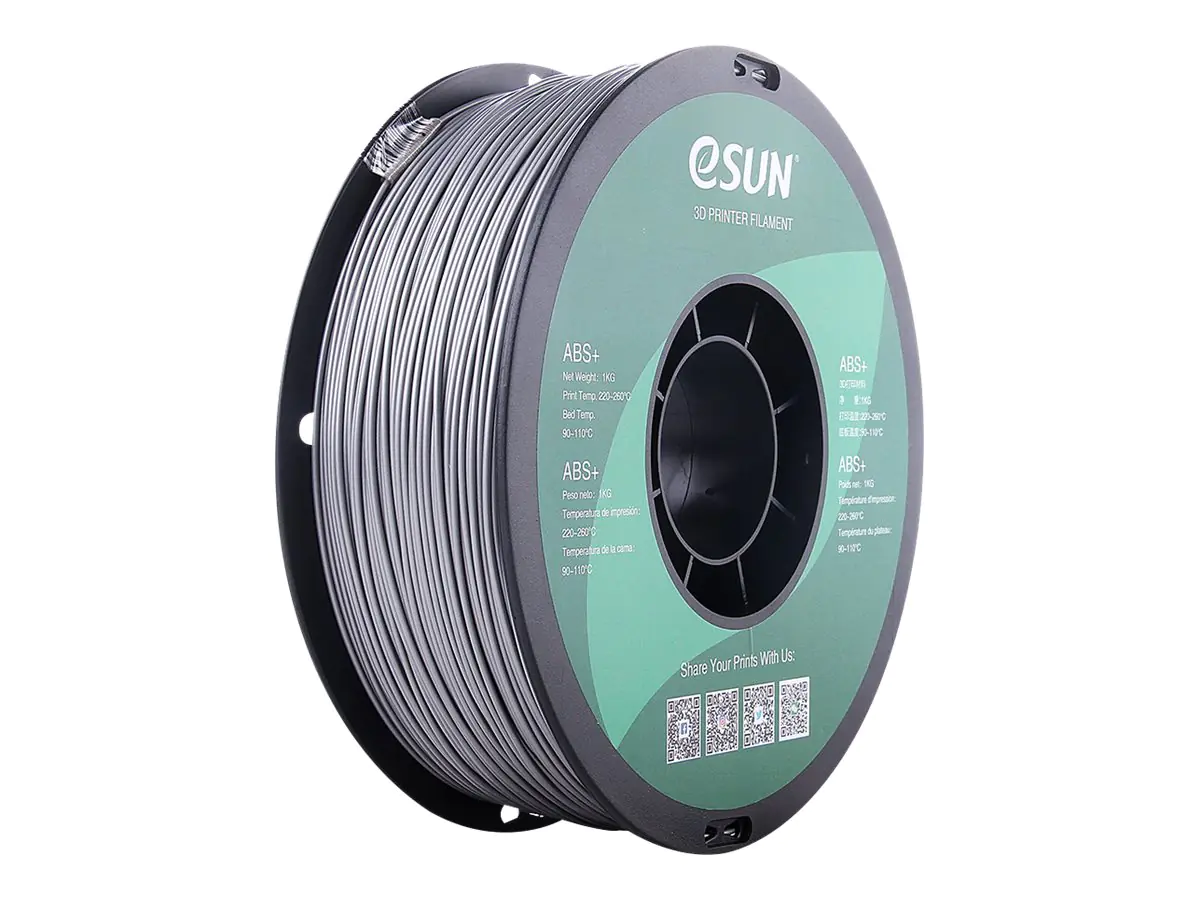 Esun - Silber - 1 kg - vakuumversiegelter Beutel - ABS+ filament (3D) Esun - Silber - 1 kg - vakuumversiegelter Beutel - ABS+ filament (3D)