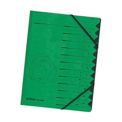 Herlitz Ordnungsmappe 10843332 DIN A4 12 Fächer Karton grün Herlitz Ordnungsmappe 10843332 DIN A4 12 Fächer Karton grün