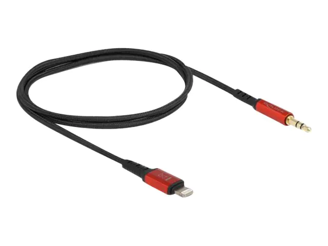 Lightning männlich zu mini-phone stereo 3.5 mm männlich - 50 cm - Schwarz, Rot