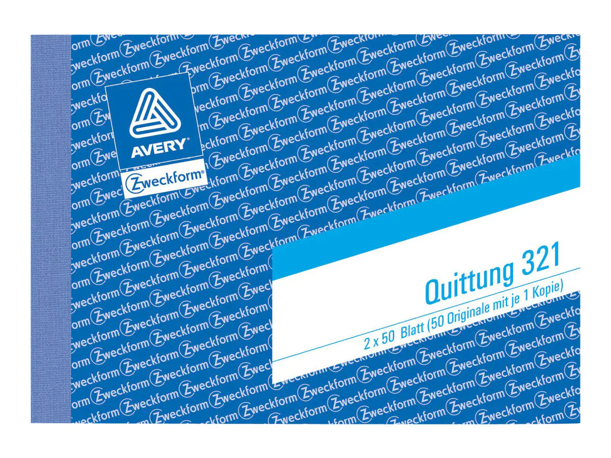 Avery Zweckform Quittung - 50 Blatt - A6 (105 x 148 mm) 321