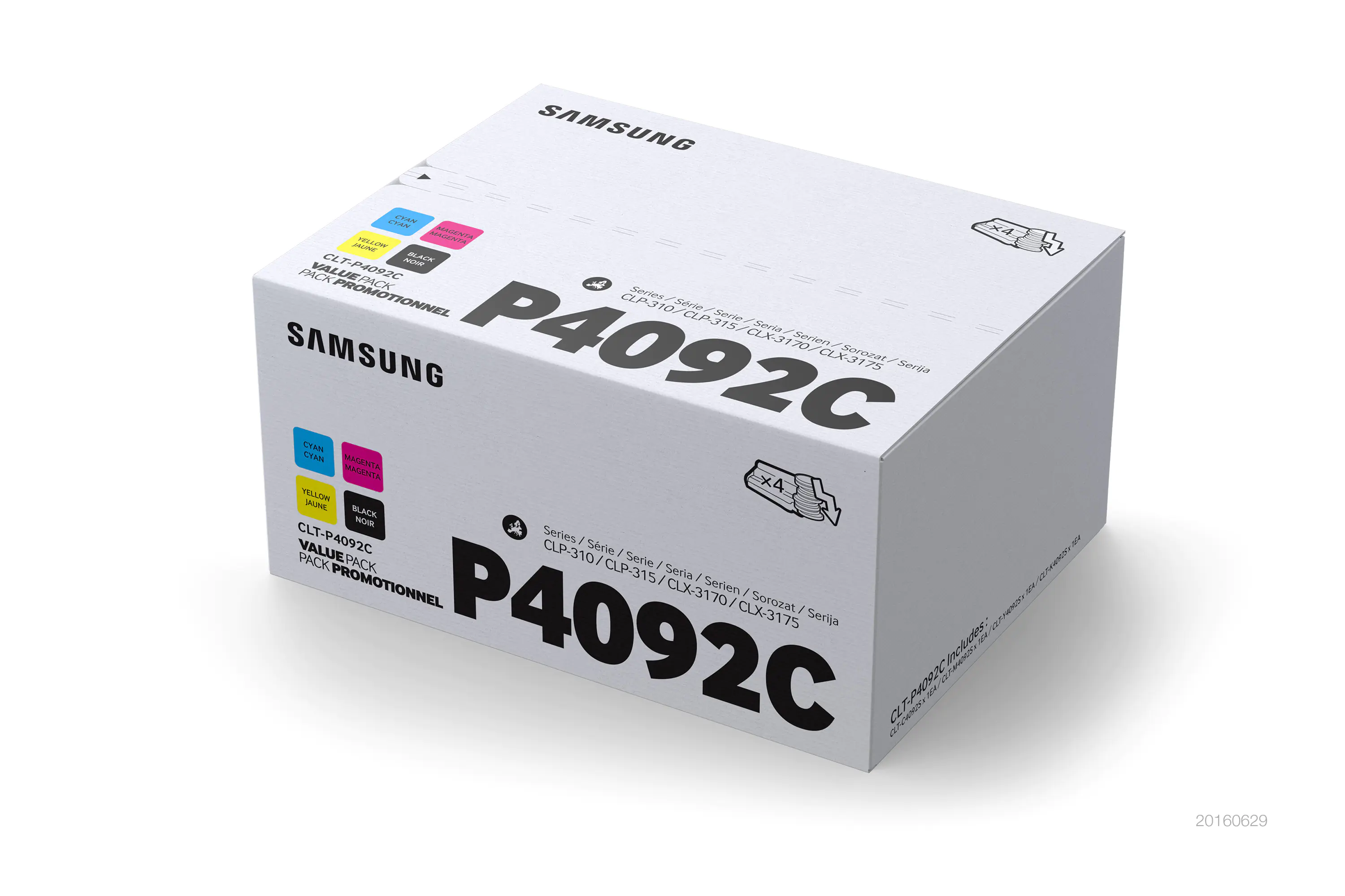 Samsung CLT-P4092C - 4er-Pack - Schwarz, Gelb, Cyan, Magenta - Original - Tonerpatrone (SU392A) - für Samsung CLX-3170, CLX-3175, CLX-3176, CLX-4175 Samsung CLT-P4092C - 4er-Pack - Schwarz, Gelb, Cyan, Magenta - Original - Tonerpatrone (SU392A) - für Samsung CLX-3170, CLX-3175, CLX-3176, CLX-4175