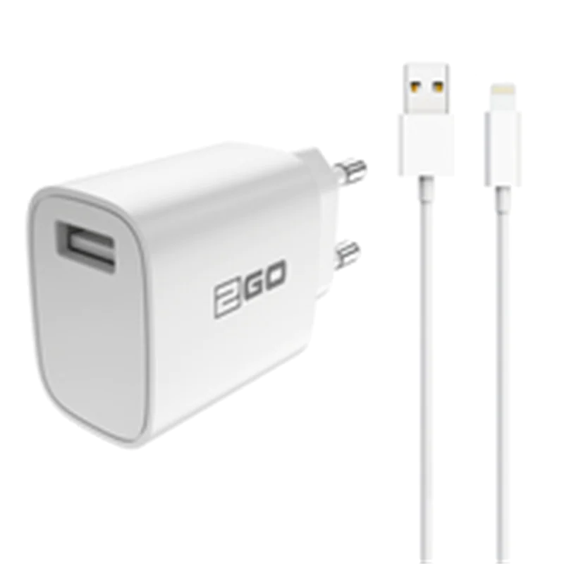 2GO Ladegerät 10.5W 1x USB-A inkl. Lightning Kabel - weiß 797253
