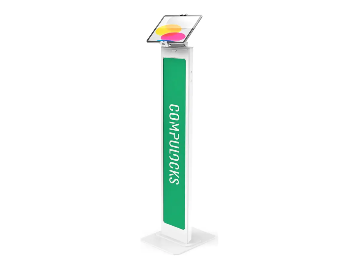 Compulocks Universal Tablet Cling Brandable Floor Stand - Aufstellung - für Tablett - verriegelbar - Stahl - weiß - Bildschirmgröße: bis zu 33 cm (bis zu 13 Zoll) 140WUCLGVWMW