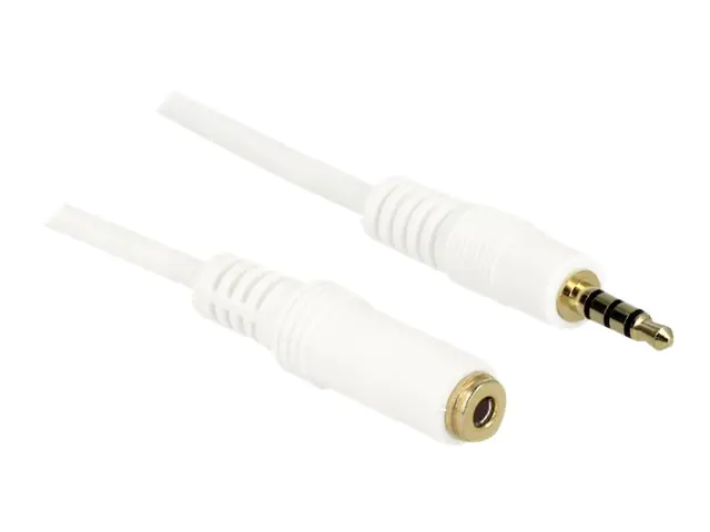 Delock - Audioverlängerungskabel - Stereo Mini-Klinkenstecker (W) bis Stereo Mini-Klinkenstecker (M) - 50 cm - weiß
