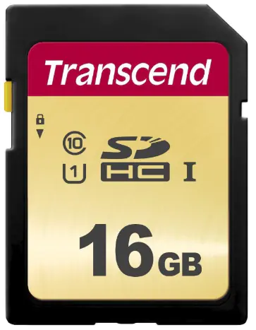 Transcend 500S - Flash-Speicherkarte - 16 GB - UHS-I U1 / Class10 - SDHC UHS-I