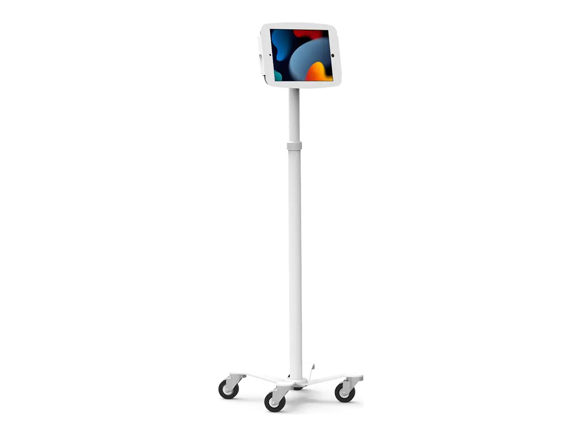 Compulocks iPad 10th-11th (A16) Gen Space Enclosure Medical Rolling Cart Plus Hub White -