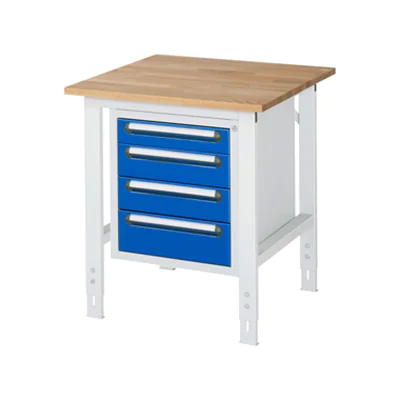 RAU Arbeitstisch Tom 750 x 760-1.080 x 800 mm (B x H x T)