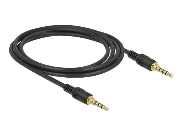Delock - Audiokabel - 4-poliger Mini-Stecker männlich zu 4-poliger Mini-Stecker männlich - 2 m - Schwarz