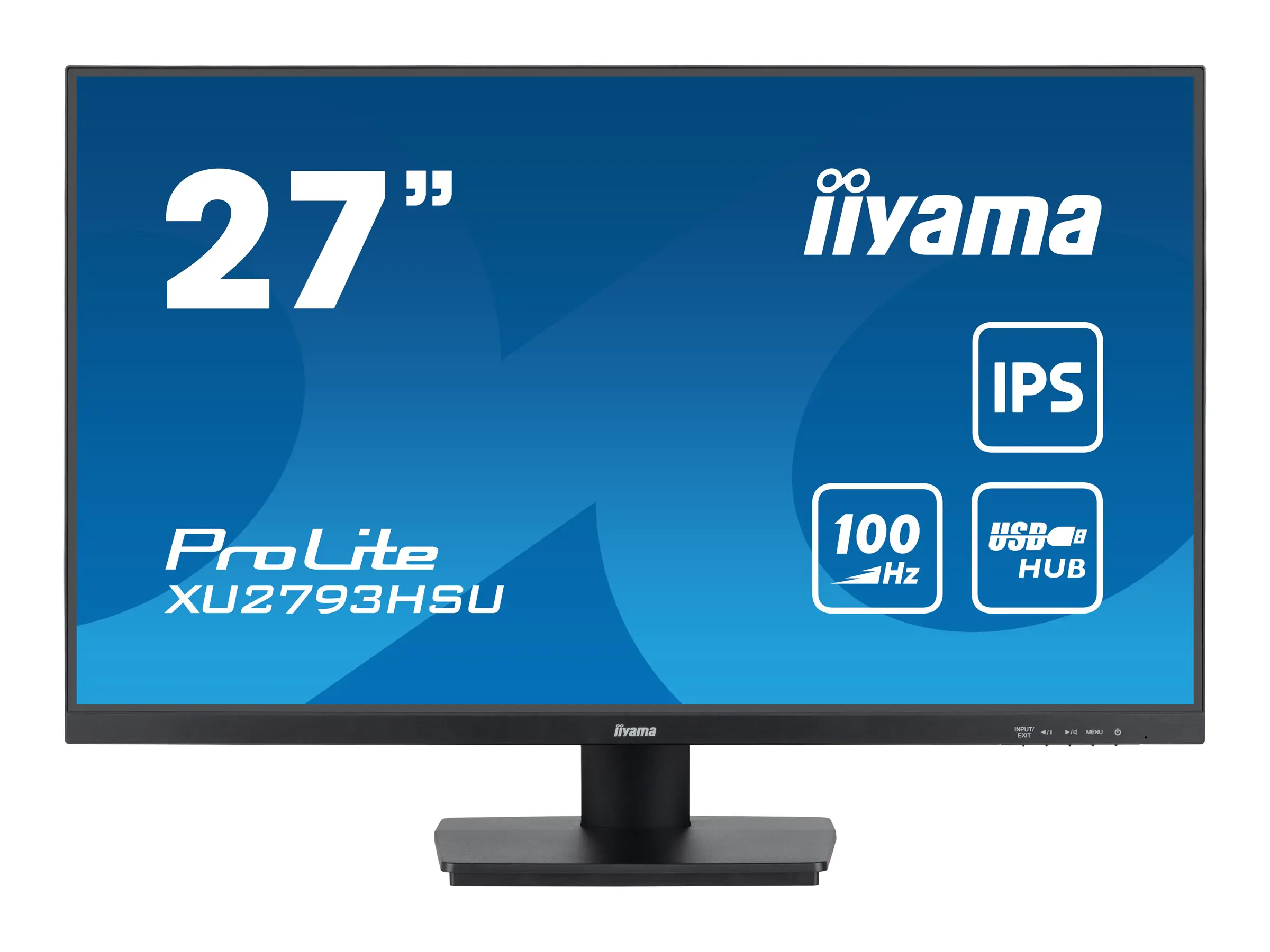 iiyama ProLite XU2793HSU-B6 - LED-Monitor - 68.6 cm (27") - 1920 x 1080 Full HD (1080p) @ 100 Hz - IPS - 250 cd/m² - 1000:1 - 1 ms - HDMI, DisplayPort - Lautsprecher - mattschwarz iiyama ProLite XU2793HSU-B6 - LED-Monitor - 68.6 cm (27") - 1920 x 1080 Full HD (1080p) @ 100 Hz - IPS - 250 cd/m² - 1000:1 - 1 ms - HDMI, DisplayPort - Lautsprecher - mattschwarz