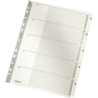Leitz Register 43230000 DIN A4 1-5 volle Höhe 160g Karton grau Leitz Register 43230000 DIN A4 1-5 volle Höhe 160g Karton grau
