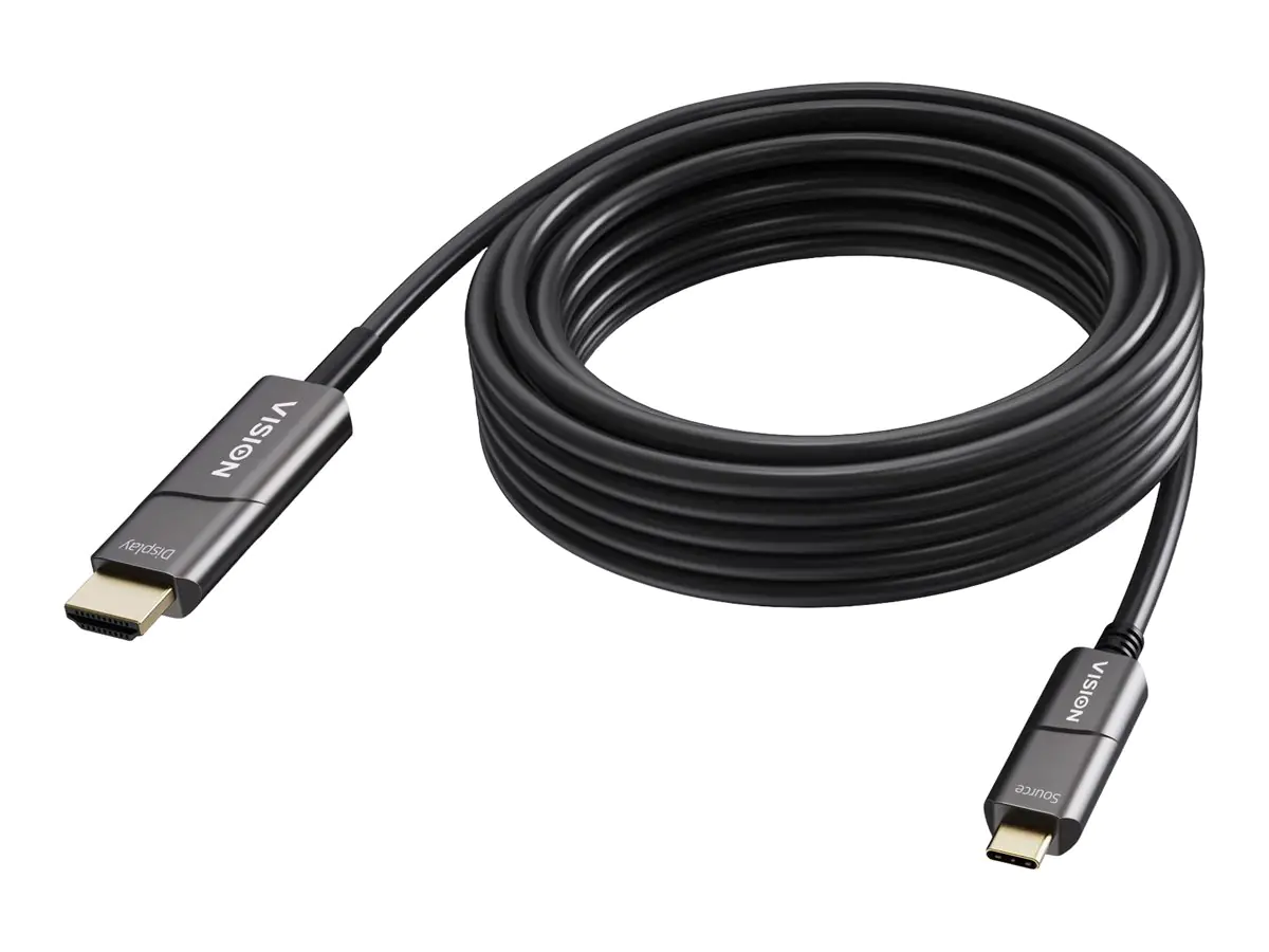 TD SYNNEX VISION - Adapterkabel - USB-C männlich zu HDMI männlich - 10 m - Glasfaser - Schwarz -