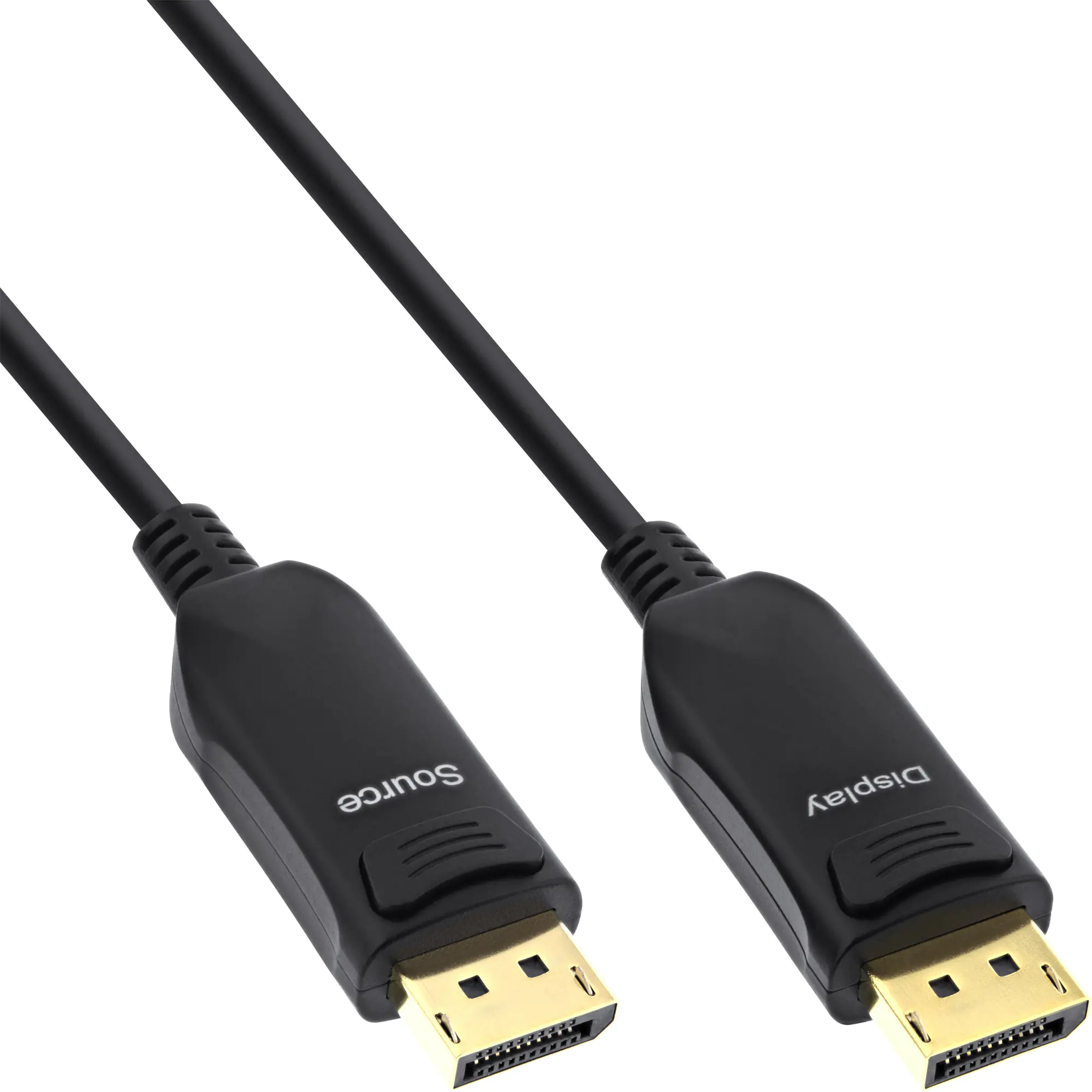 InLine - DisplayPort-Kabel - DisplayPort (M) zu DisplayPort (M) - DisplayPort 1.4 - 40 m - Active Optical Cable (AOC), Support von 4K 120 Hz, unterstützt 8K 30 Hz (7680 x 4320) - Schwarz