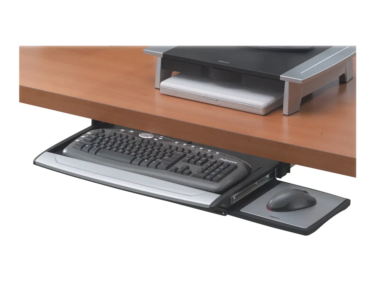 Fellowes Office Suites Deluxe - Tastatureinschub - Schwarz, Silber