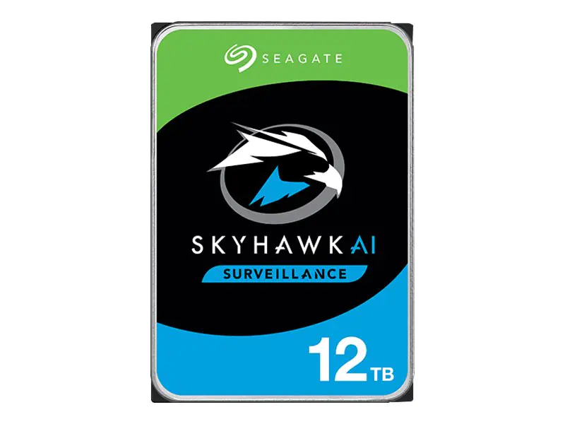 Seagate SkyHawk AI ST12000VE001 - Festplatte - 12 TB - intern - 3.5" (8.9 cm) - SATA 6Gb/s - Puffer: 256 MB - mit 3 Jahre Seagate Rescue Datenwiederherstellung