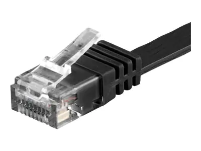 goobay - Netzwerkkabel - RJ-45 (M) zu RJ-45 (M) - 50 cm - UTP - CAT 6 - geformt, flach - Schwarz