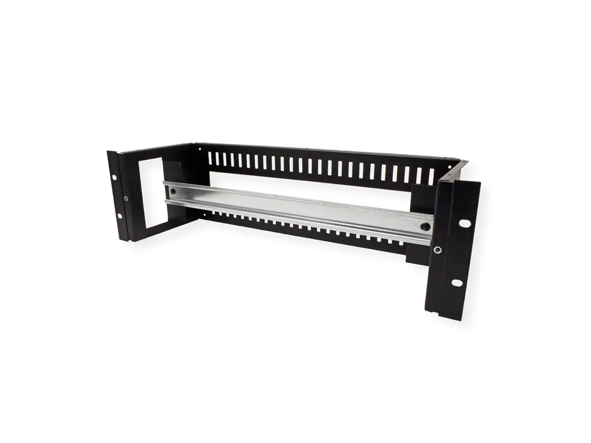 ROLINE 19 Zoll Hutschienenträger 3 HE 133x482x123 HxBxT schwarz
