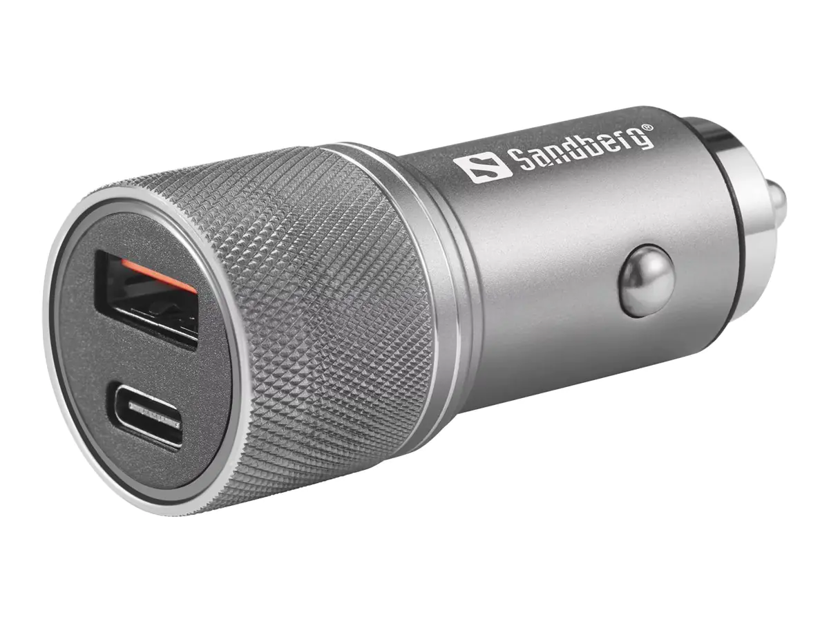 Sandberg - Auto-Netzteil - 48 Watt - 3 A - QC 3.0 - 2 Ausgabeanschlussstellen (USB, 24 pin USB-C)