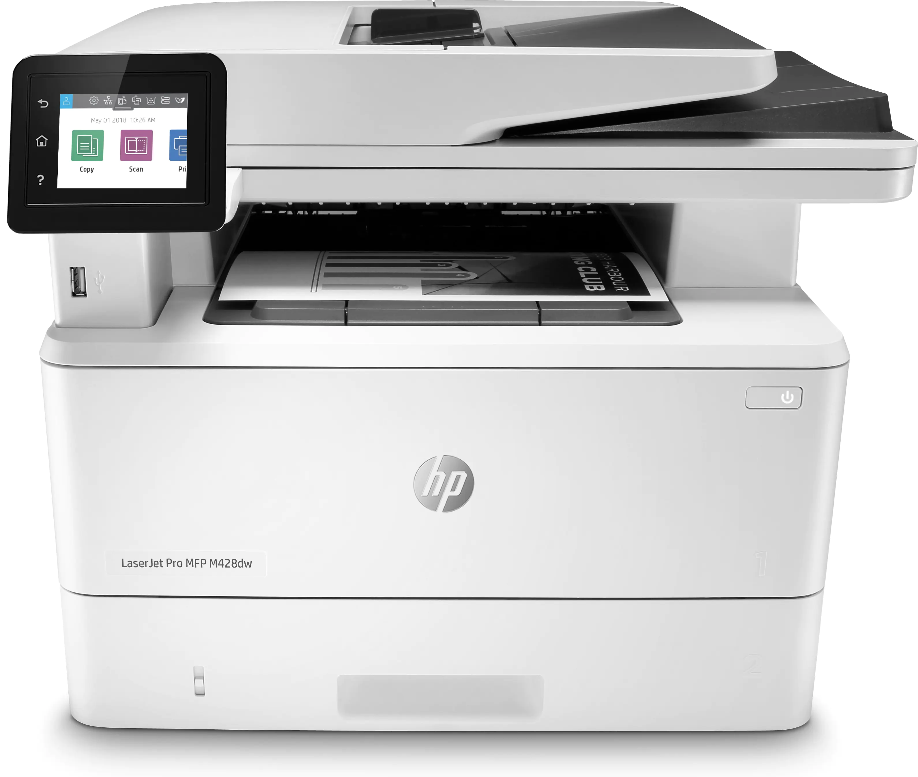 HP LaserJet Pro MFP M428dw - Multifunktionsdrucker - s/w - Laser - Legal (216 x 356 mm) (Original) - A4/Legal (Medien) - bis zu 38 Seiten/Min. (Kopieren) - bis zu 38 Seiten/Min. (Drucken) - 350 Blatt - USB 2.0, Gigabit LAN, Wi-Fi(n), USB-Host
