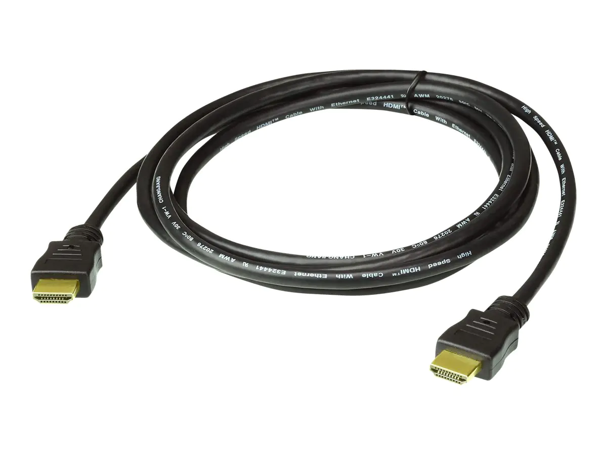 ATEN 2L-7D01H - HDMI-Kabel mit Ethernet - HDMI männlich zu HDMI männlich - 1 m - abgeschirmt - Schwarz - 4K Unterstützung - für ATEN VM5808HA; VanCryst VM0808HA, VM5404H, VM6404HB, VM6809H, VS0801H