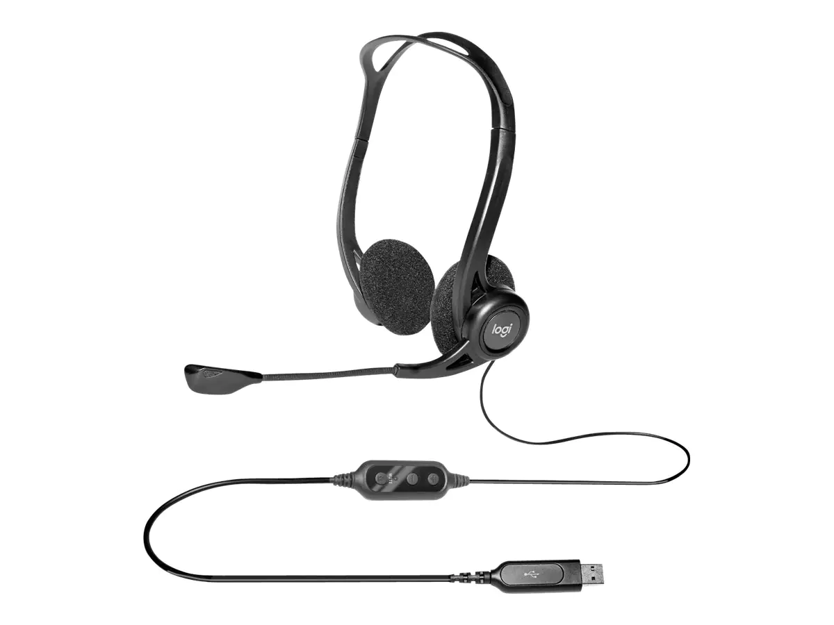 Logitech PC Headset 960 USB - Headset - On-Ear 981-000100