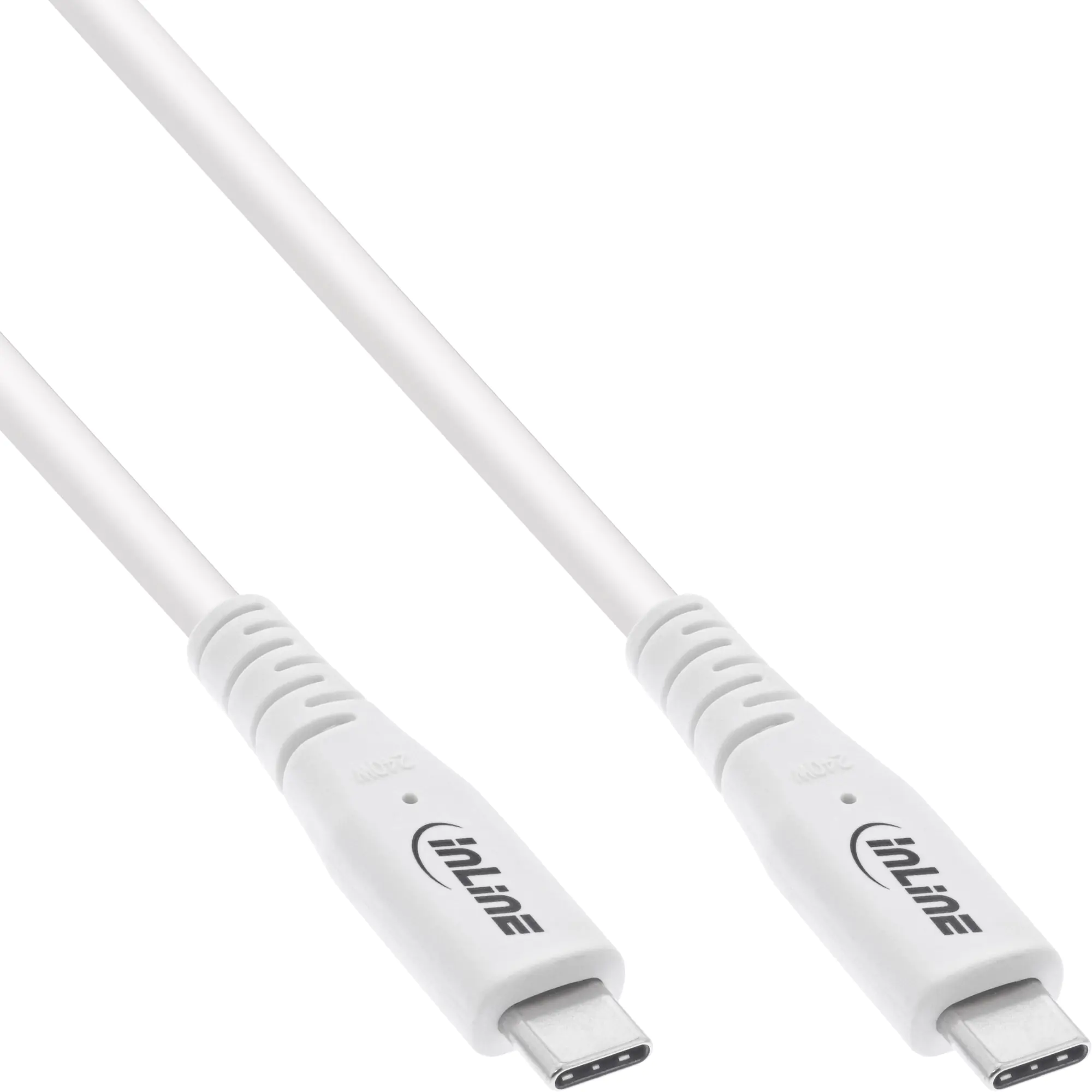 InLine - USB-Kabel - 24 pin USB-C (M) zu 24 pin USB-C (M) - USB 2.0 / USB 3.2 / USB4 / Thunderbolt 3 - 48 V - 5 A - 50 cm - Support von 8K 60 Hz, USB-Stromversorgung (240 W), bis zu 40 Gbps Datentransferrate - weiß InLine - USB-Kabel - 24 pin USB-C (M) zu 24 pin USB-C (M) - USB 2.0 / USB 3.2 / USB4 / Thunderbolt 3 - 48 V - 5 A - 50 cm - Support von 8K 60 Hz, USB-Stromversorgung (240 W), bis zu 40 Gbps Datentransferrate - weiß