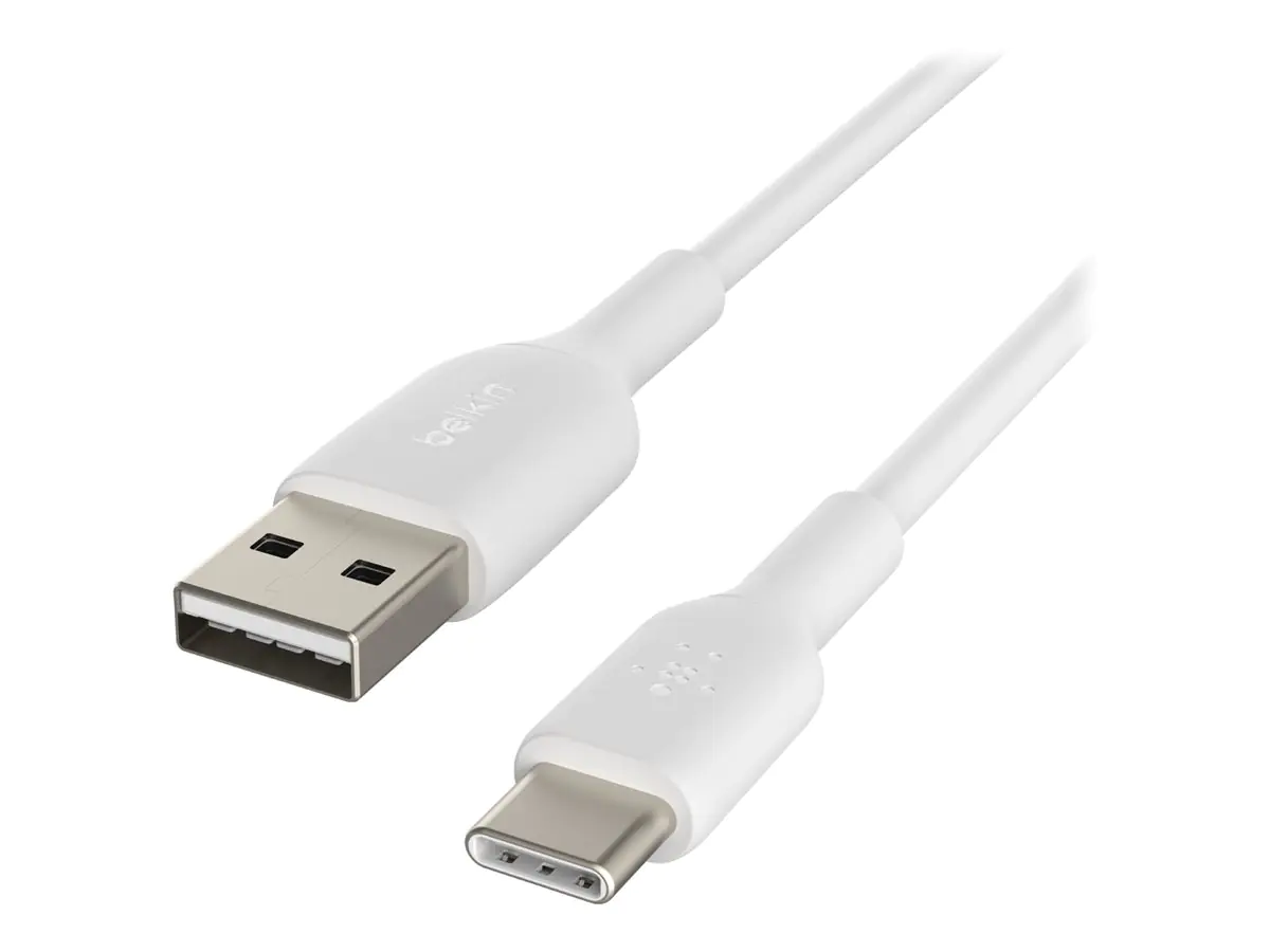 Belkin BoostCharge - USB-Kabel - 24 pin USB-C (M) zu USB (M) - 3 m - weiß