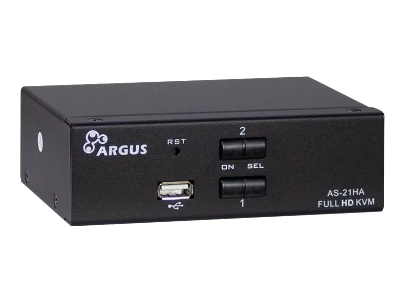 Argus KVM AS-21HA - KVM-/Audio-Switch - 2 x KVM/Audio - Desktop Argus KVM AS-21HA - KVM-/Audio-Switch - 2 x KVM/Audio - Desktop