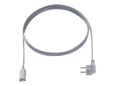 Bachmann H05VV-F 3G - Stromkabel - IEC 60320 C13 gerade zu CEE 7/7 (M) gewinkelt - 250 V - 10 A - 3 m - geformt - Grau