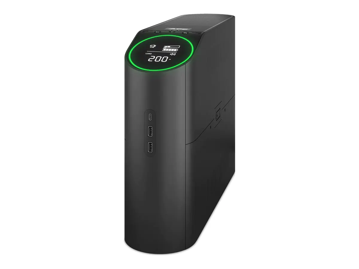 APC Back-UPS Pro - USV - Tower, RGB-Leuchten - Wechselstrom 230 V - 1320 Watt - 2200 VA - 1-phasig - Ausgangsanschlüsse: 6 - Midnight, Schwarz APC Back-UPS Pro - USV - Tower, RGB-Leuchten - Wechselstrom 230 V - 1320 Watt - 2200 VA - 1-phasig - Ausgangsanschlüsse: 6 - Midnight, Schwarz