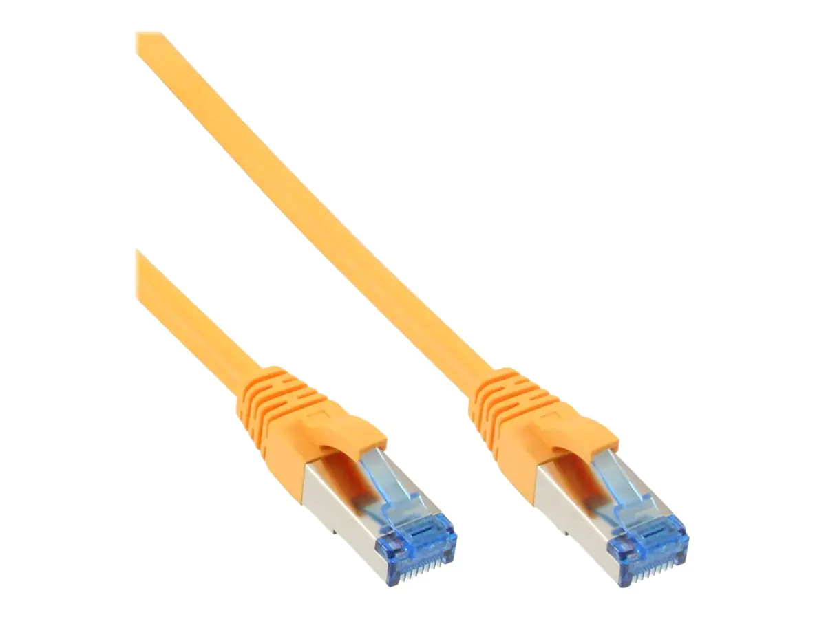 InLine - Patch-Kabel - RJ-45 (M) zu RJ-45 (M) - 30 cm - SFTP, PiMF - CAT 6a - halogenfrei, ohne Haken - Gelb